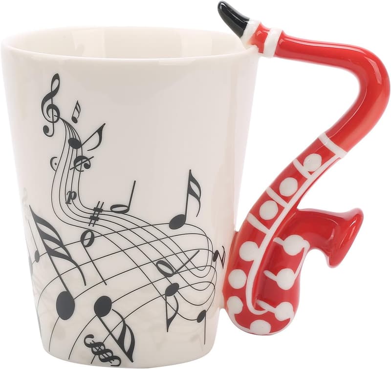 Saxophone Mug - 12.9 oz Ceramic for Music Lovers