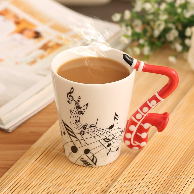 Saxophone Mug - 12.9 oz Ceramic for Music Lovers