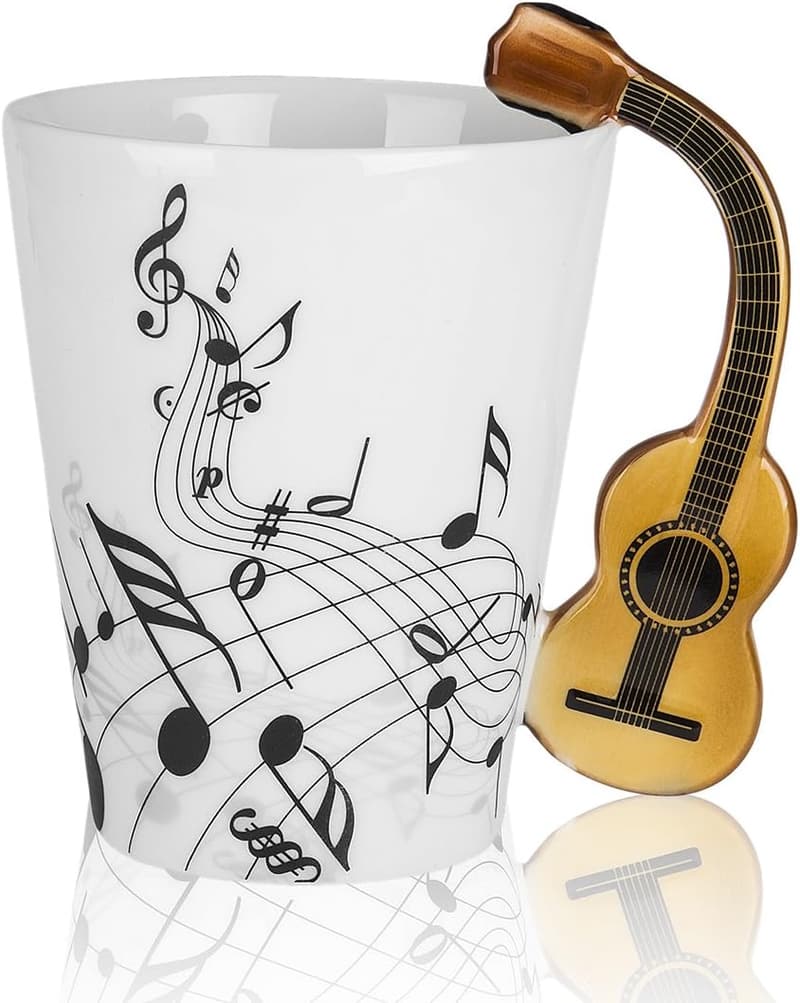 Guitar Mug - 13.5 oz Music Gift for Guitar Players