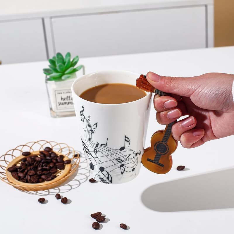 Guitar Mug - 13.5 oz Music Gift for Guitar Players