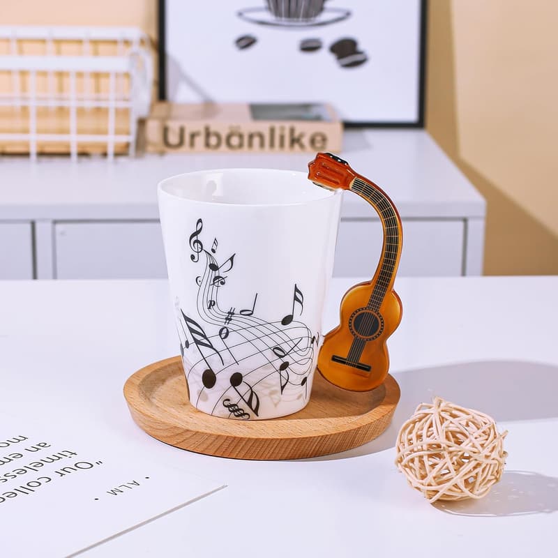 Music Note Ceramic Mug - Unique Gift for Music Lovers