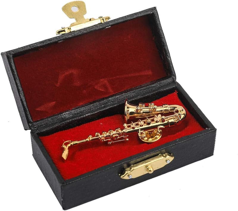Miniature Musical Instrument Lapel Pin with Case - Ideal Gift for Music Lovers