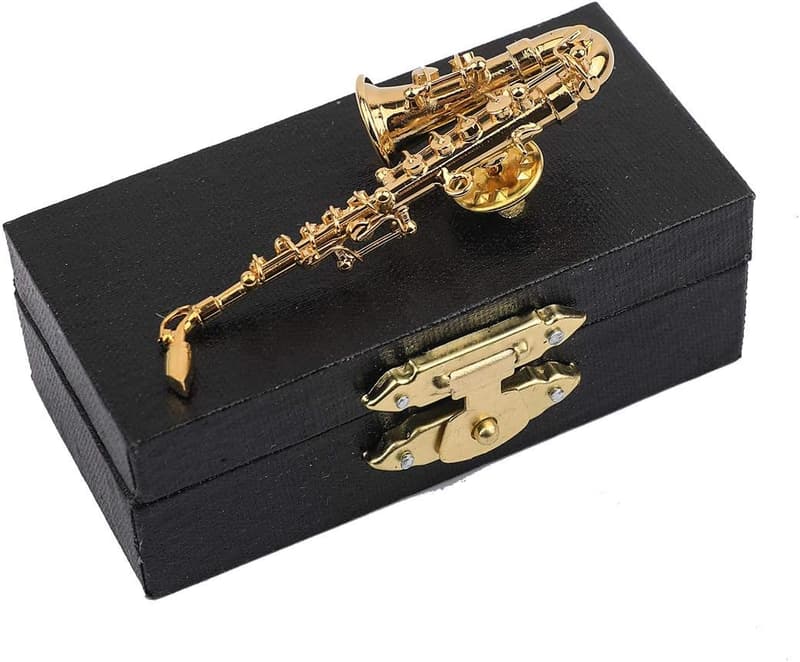 Miniature Musical Instrument Lapel Pin with Case - Ideal Gift for Music Lovers