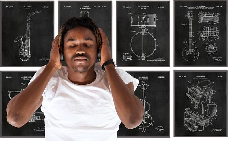 Jazz Wall Art Set of 8 Prints for Music Lovers & Studios