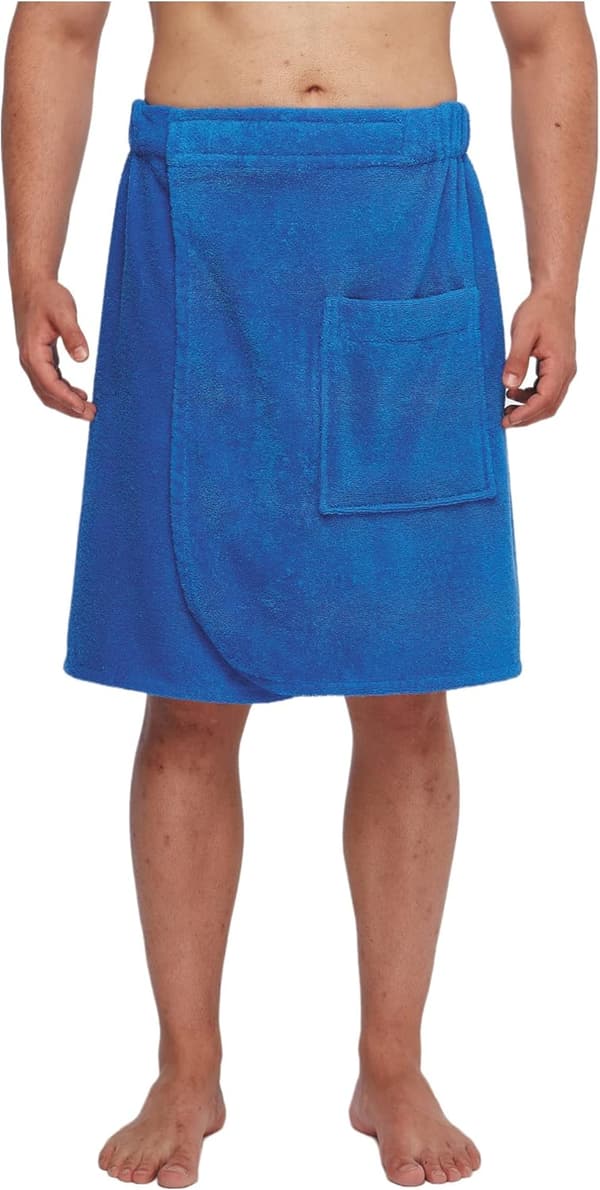 Organic Turkish Cotton Men's Bathrobe with Adjustable Closure