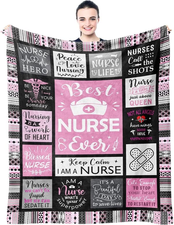 Nurse Appreciation Blanket Gift for Women - 60