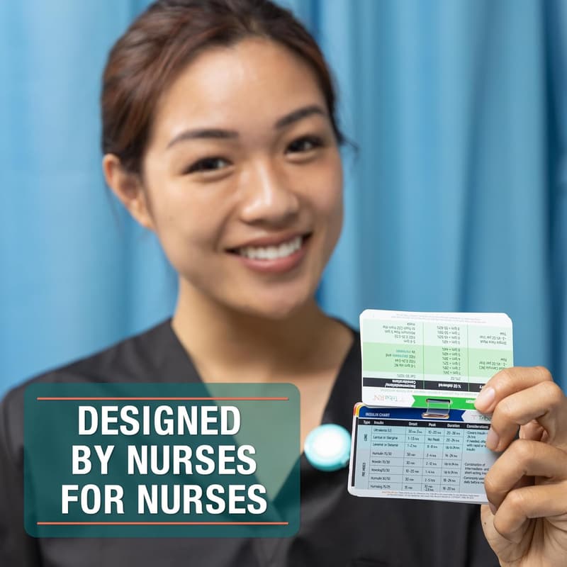 Nursing School Essentials: 33 Double-Sided Badge Reference Cards