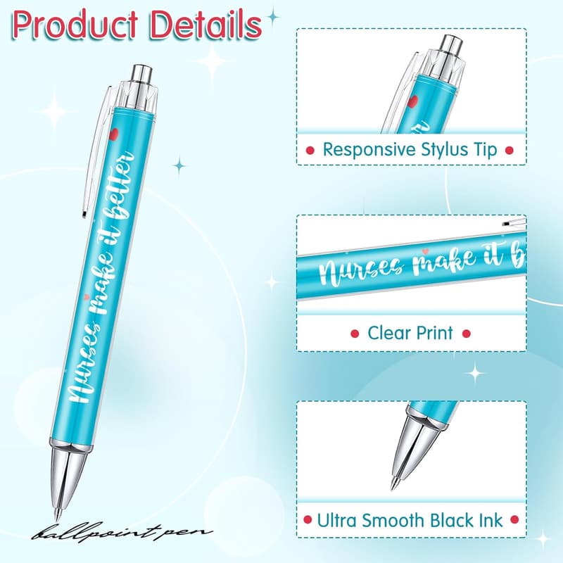 Nursing Appreciation Cartoon Ballpoint Pens (10 Pcs)