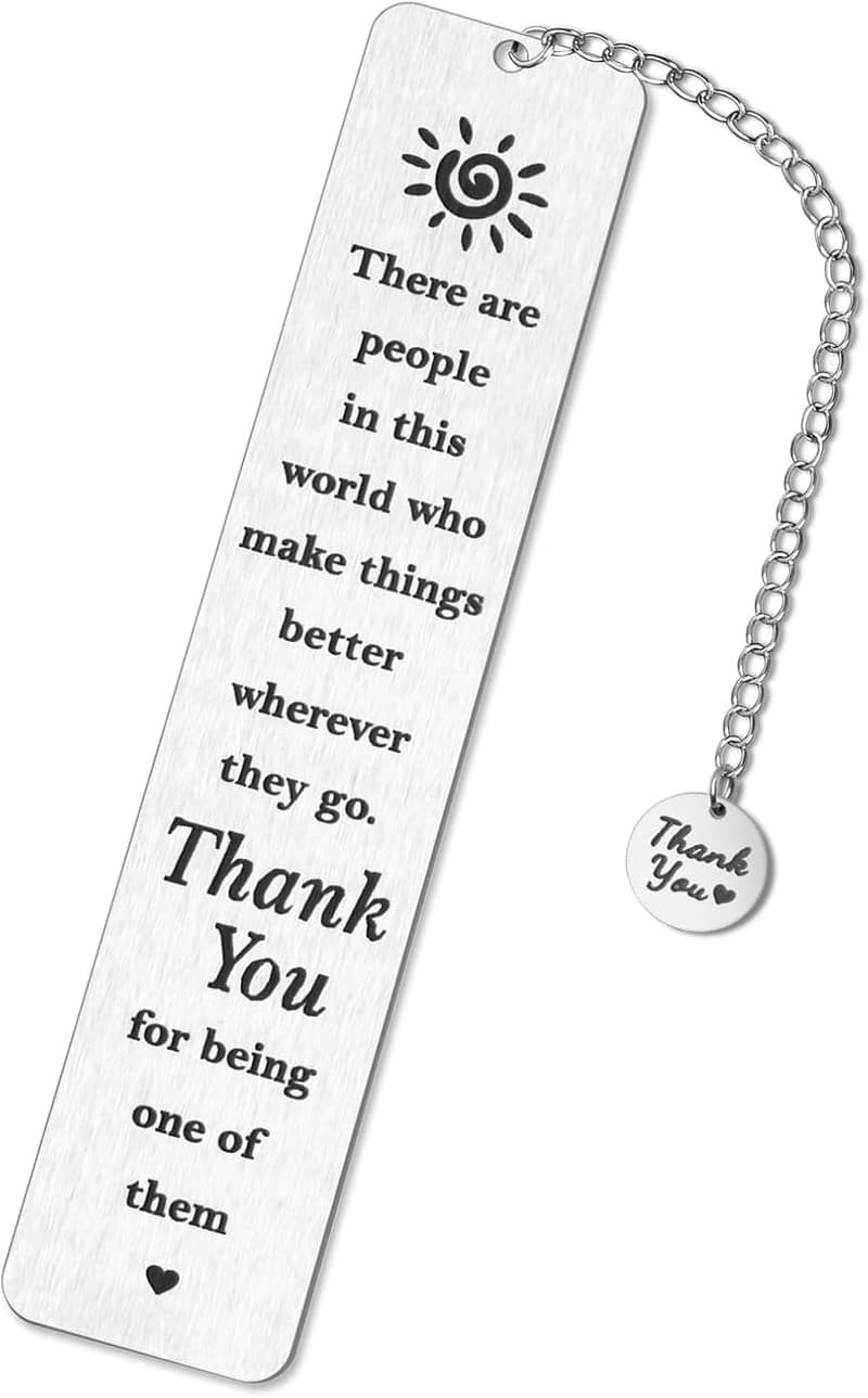 Book Lovers' Thank You Bookmark Gift for Friends & Teachers
