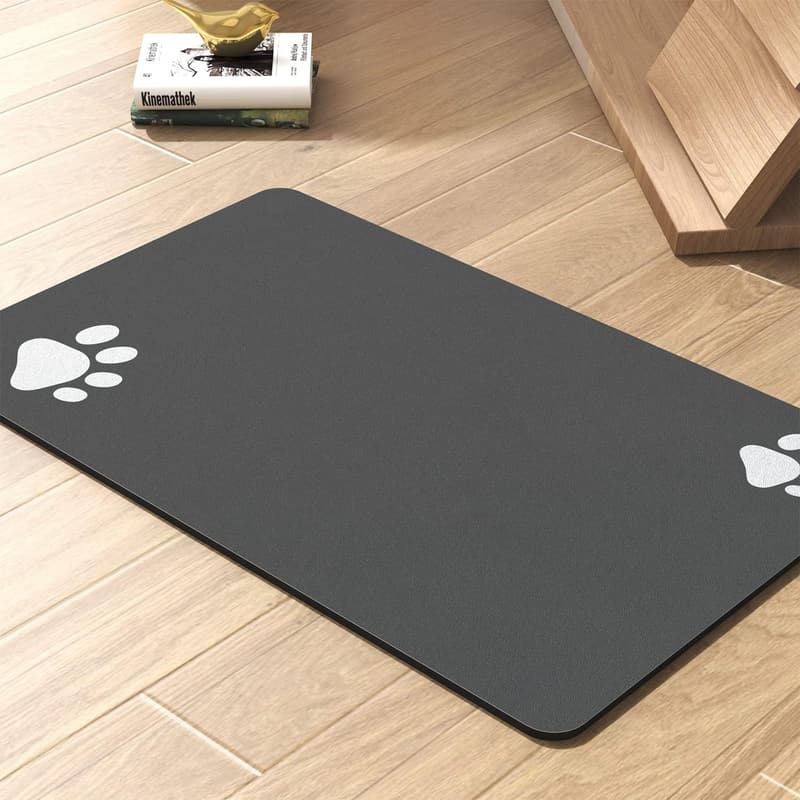 Absorbent Dog Feeding Mat for Food and Water Bowls