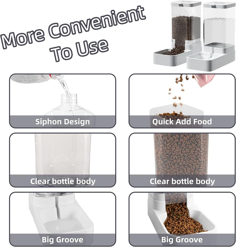 Automatic Pet Feeder & Water Dispenser Set for Dogs & Cats