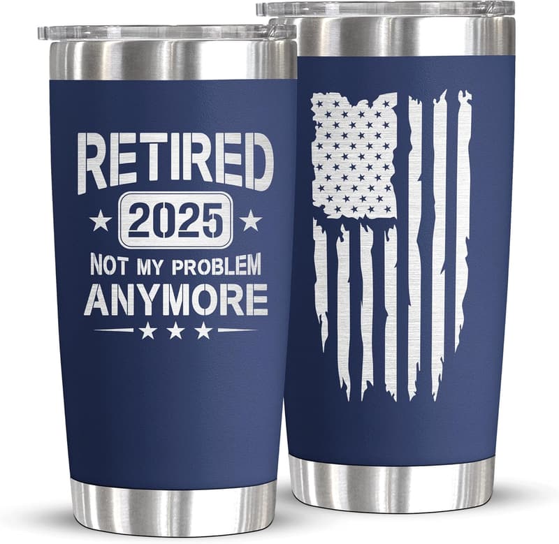 Funny 20oz Coffee Tumbler for Retirement Gifts