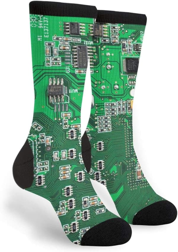 Colorful 3D Print Athletic Crew Socks for Adults