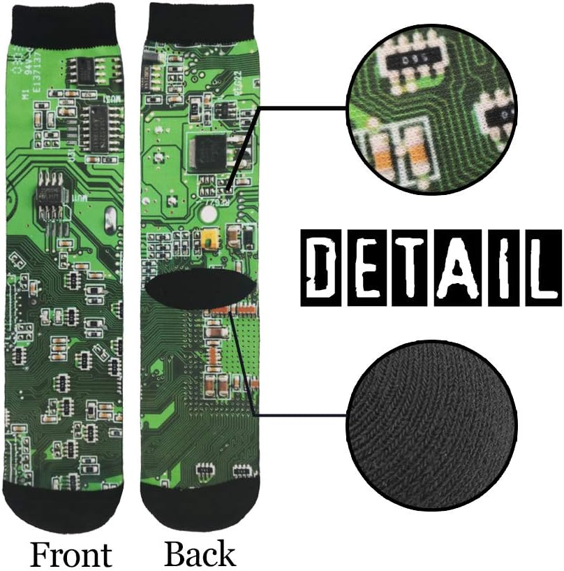 Colorful 3D Print Athletic Crew Socks for Adults