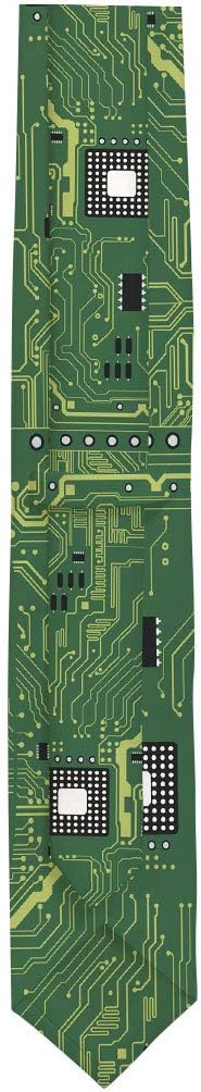 Techie PCB Tie for Men - Cool Coding & STEM Gift
