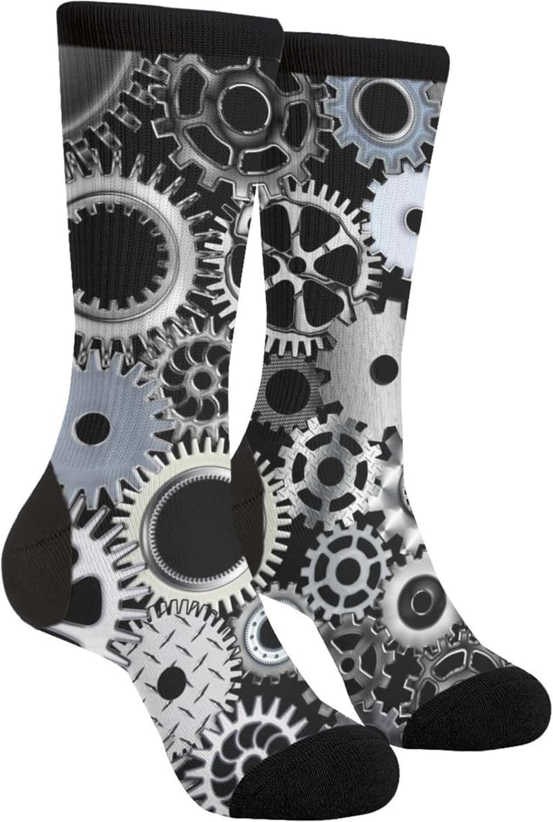 Mechanical Engineering Gear Crew Socks - Unisex Fun Socks
