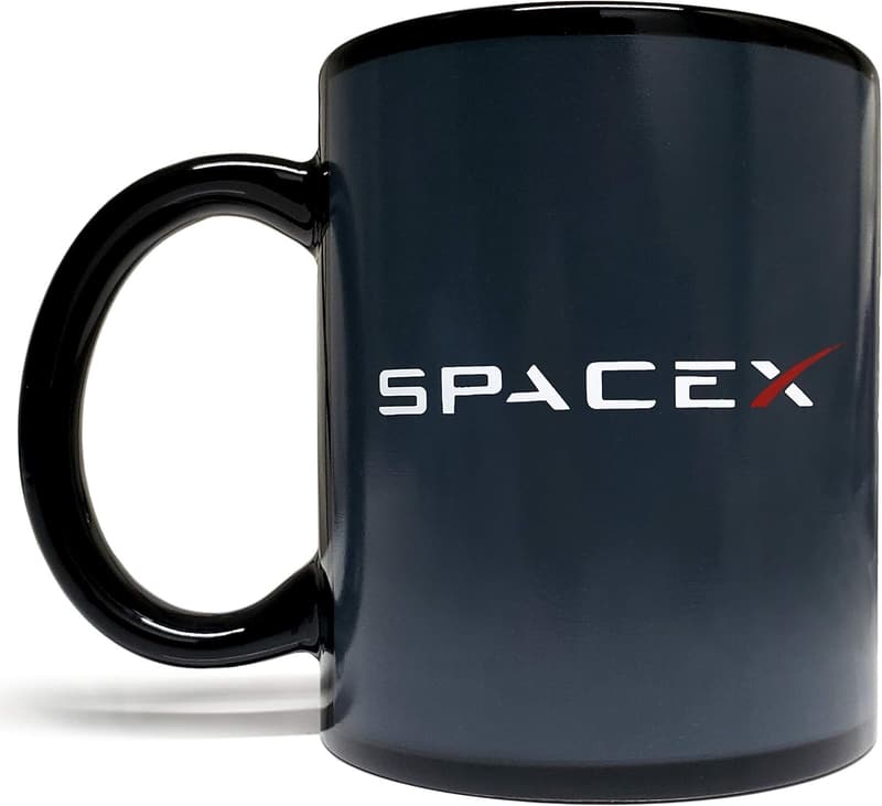 SpaceX Falcon Rocket Launch Heat Sensitive Mug - 11 oz Black Ceramic