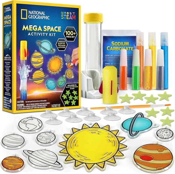 Glow-in-the-Dark Space Activity Kit for Kids - 100+ Pieces