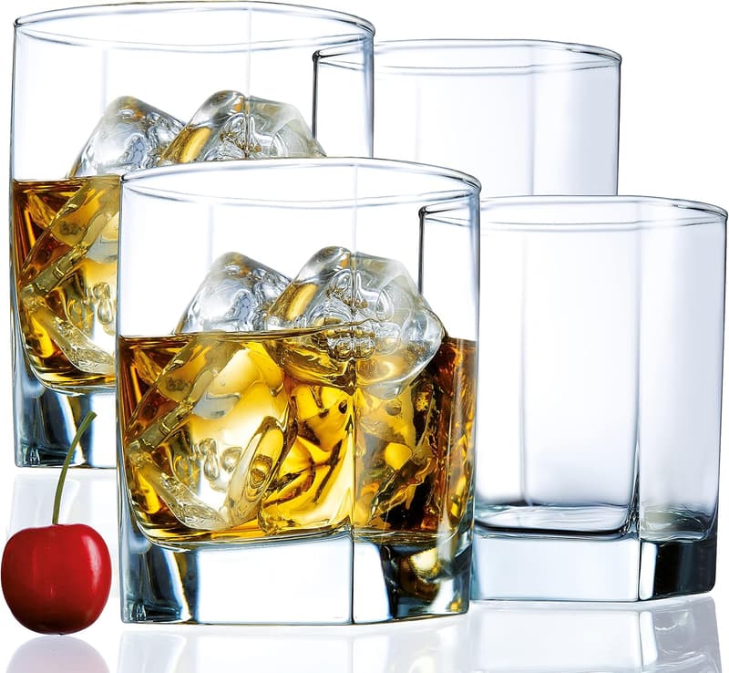 Old Fashioned Whiskey Glasses Set of 4 for Men