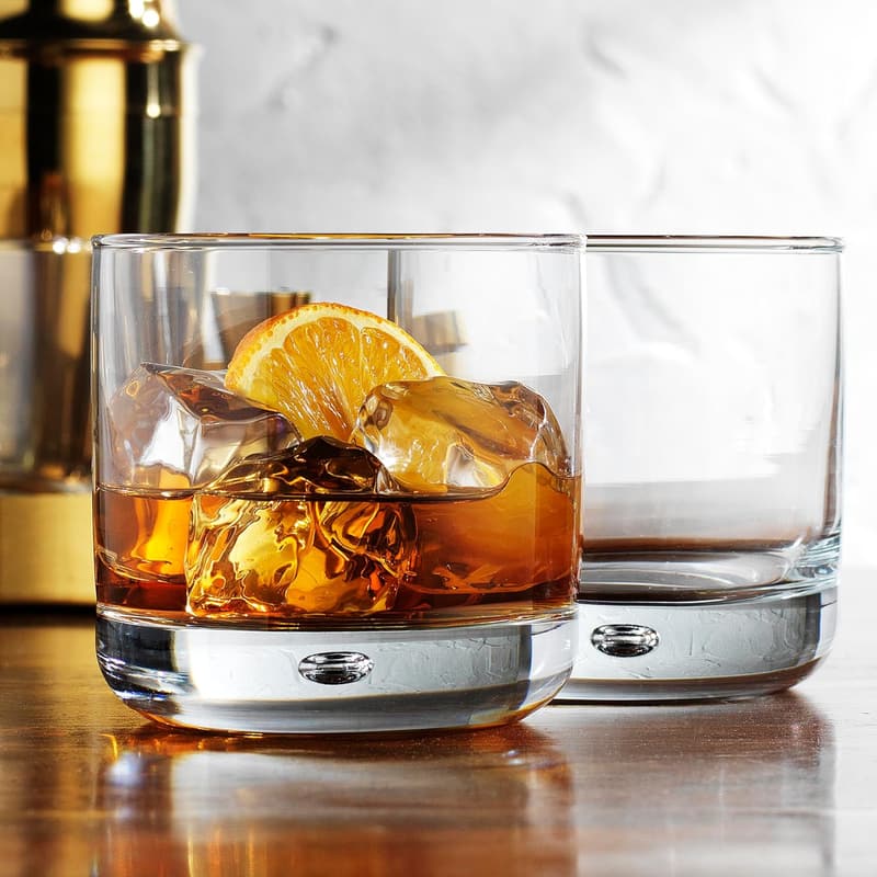 Set of 4 Double Old Fashioned Whiskey Glasses, 13.5 oz
