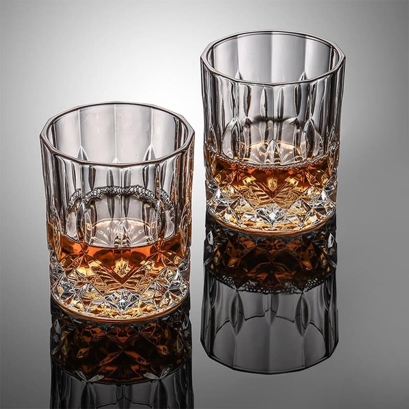 Old Fashioned Crystal Tumblers Set for Whiskey Lovers