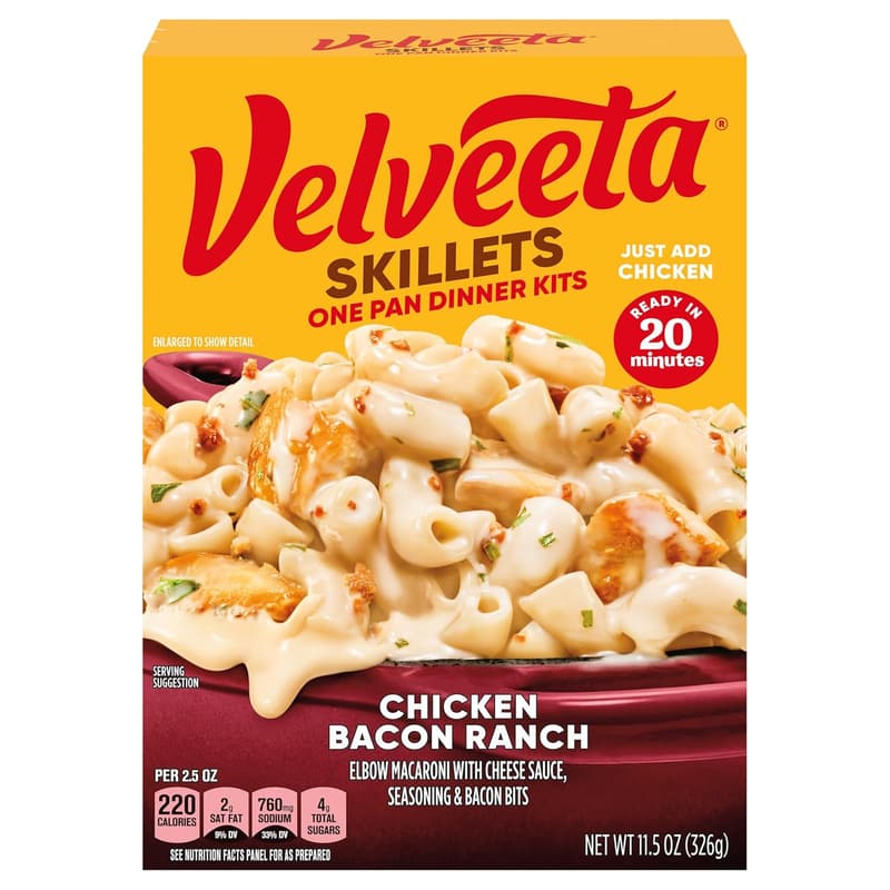 Velveeta Chicken Bacon Ranch One-Pan Dinner Kit, 11.5 oz