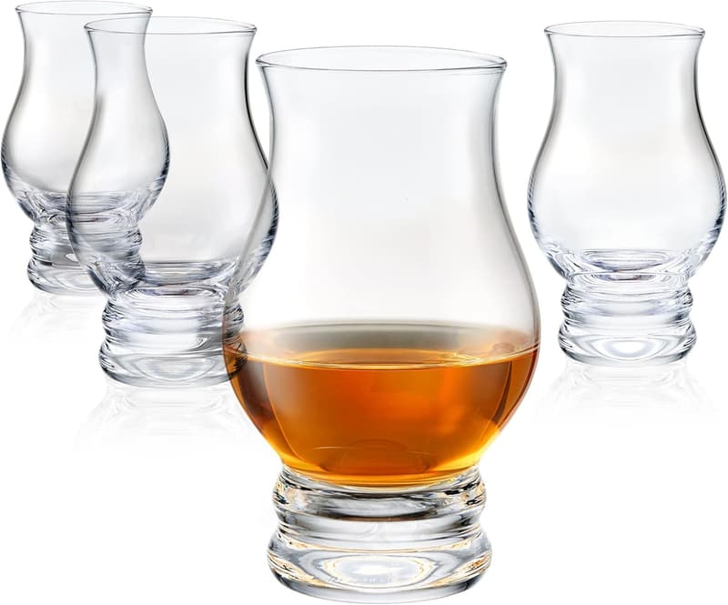 Whiskey Glass Set of 4 - Clear Old Fashioned Drinkers