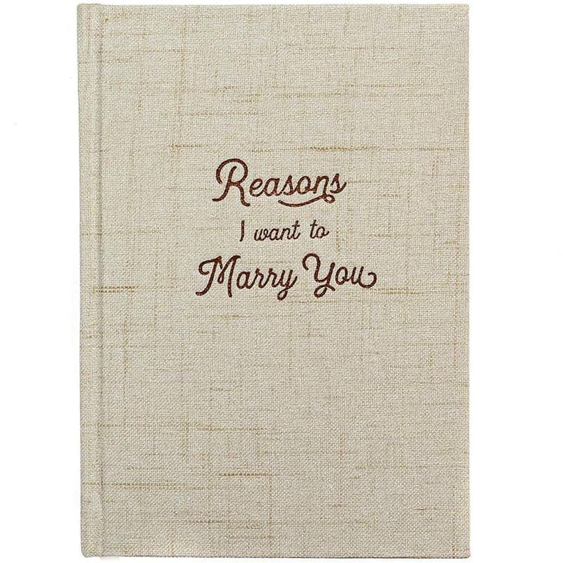Wedding Proposal Journal - Linen Hardcover Notebook for Couples