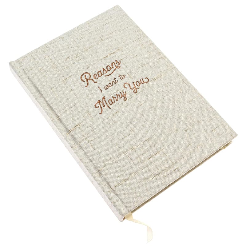 Wedding Proposal Journal - Linen Hardcover Notebook for Couples