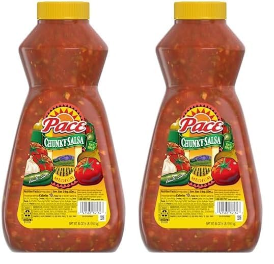 Pace Chunky Medium Salsa, 64 oz Bottles (Pack of 2)