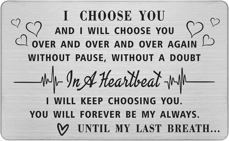 I Choose You Wallet Card - Father's Day Gift for Him