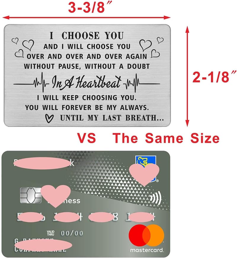 I Choose You Wallet Card - Father's Day Gift for Him