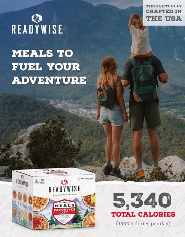 ReadyWise Emergency Food Supply Kit - 9 Pack, 15-Year Shelf Life