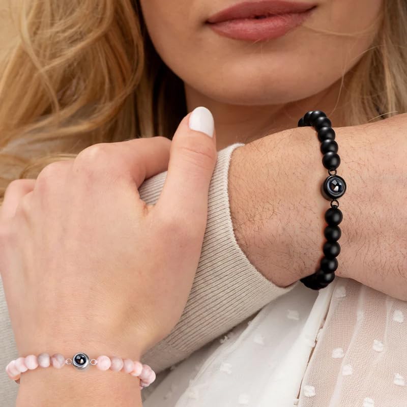 I Love You in 100 Languages Couples Bracelet for Anniversary
