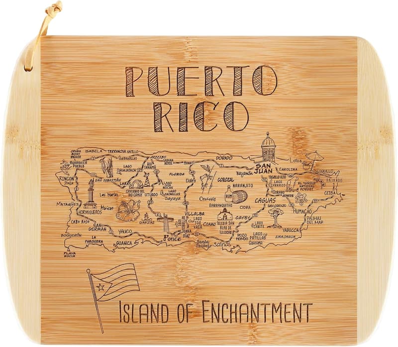 Puerto Rico Bamboo Serving & Cutting Board, 11
