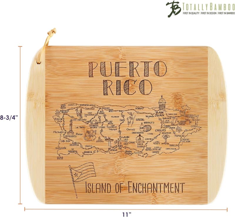 Puerto Rico Bamboo Serving & Cutting Board, 11