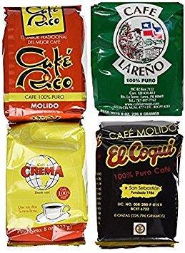 Puerto Rican Ground Coffee Variety Pack - 4 Local Favorites, 8 oz