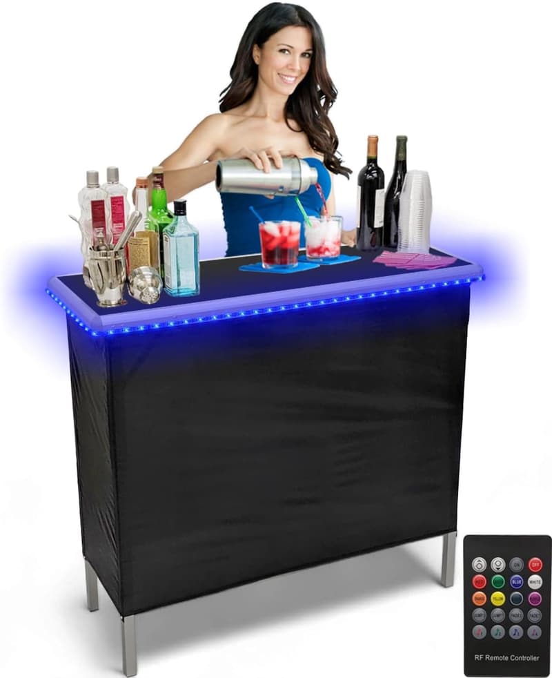 Portable LED Party Pong Bar with Wireless Remote & Carrying Case