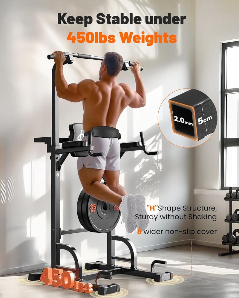 Multi-Function Pull-Up & Dip Station for Home Gym