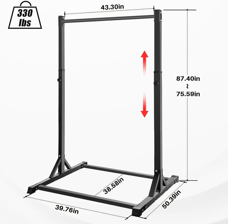 Portable Pull-Up Tower Station for Home Gym - 330lbs Capacity