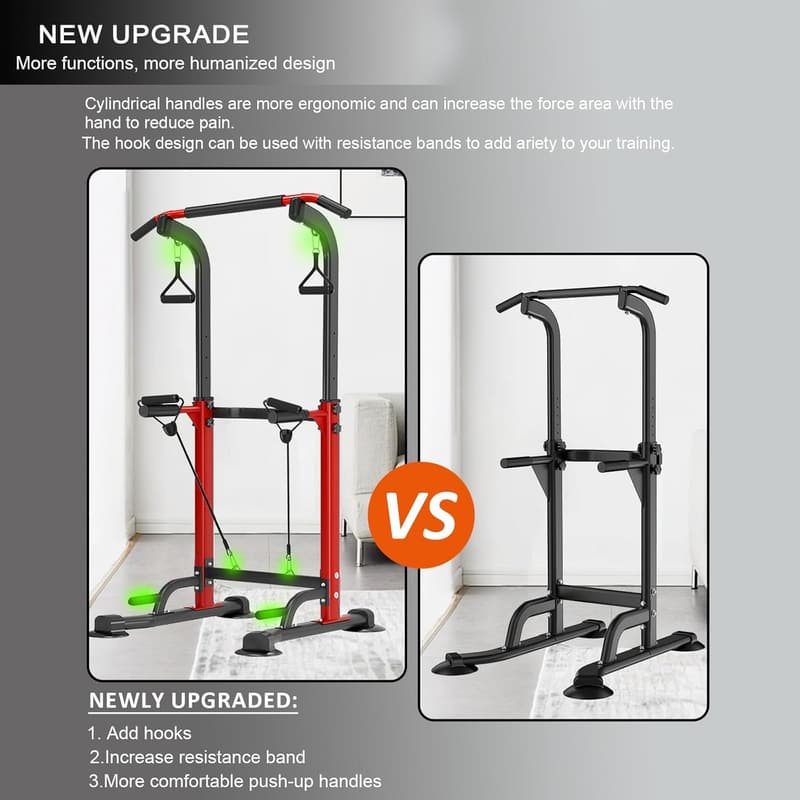 Adjustable Power Tower Pull-Up Bar for Home Gym