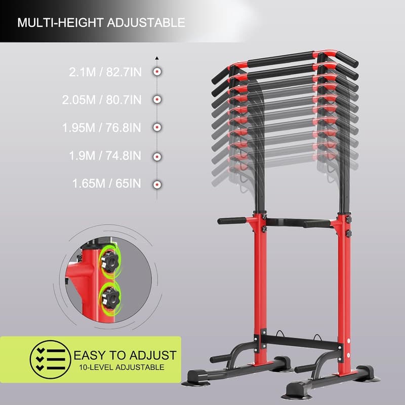 Adjustable Power Tower Pull-Up Bar for Home Gym