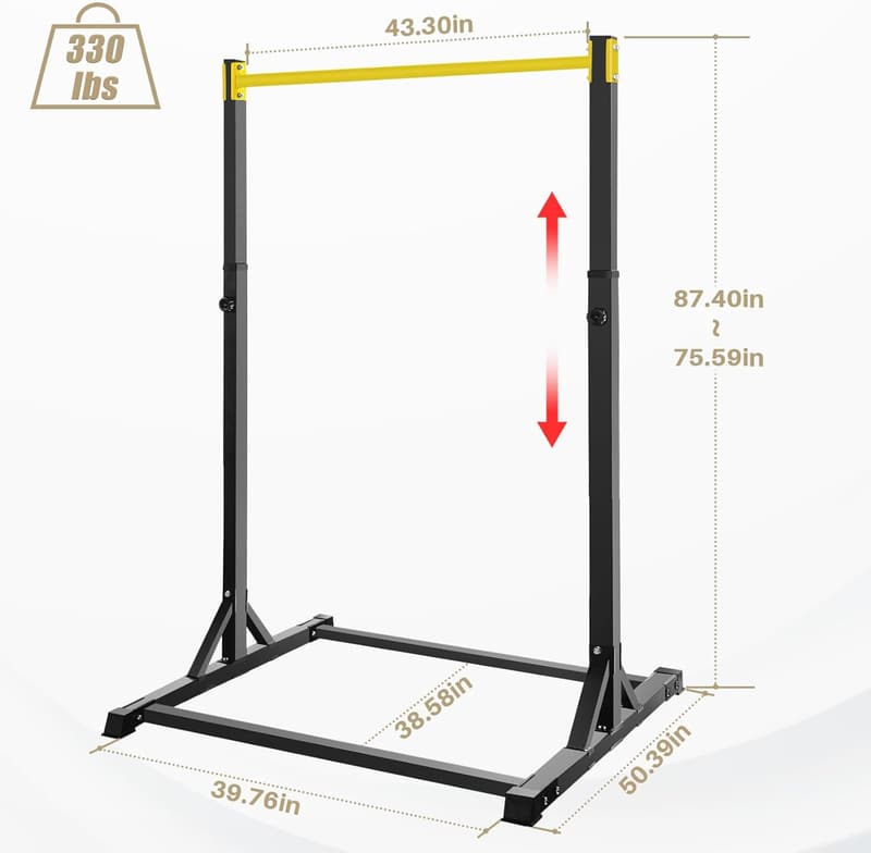 Portable Pull-Up Tower for Home Gym - 330 lbs Capacity
