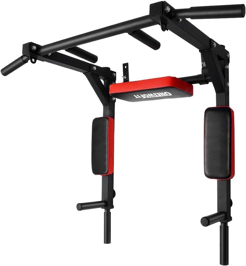 Wall Mounted Pull Up Bar & Dip Station for Home Gym