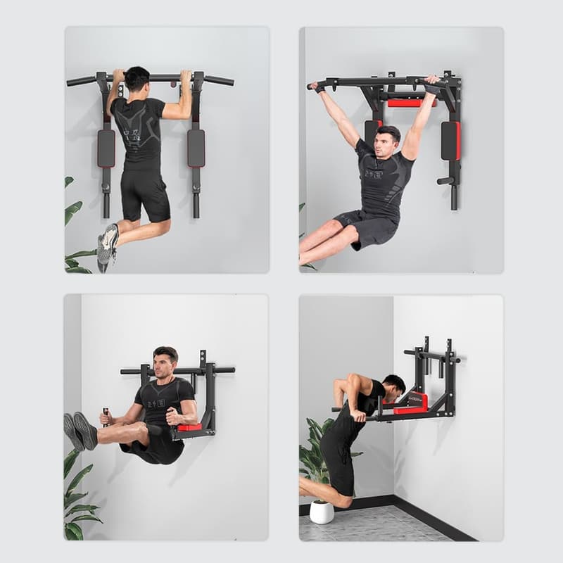 Heavy-Duty Wall-Mounted Pull-Up Bar for Indoor Workouts