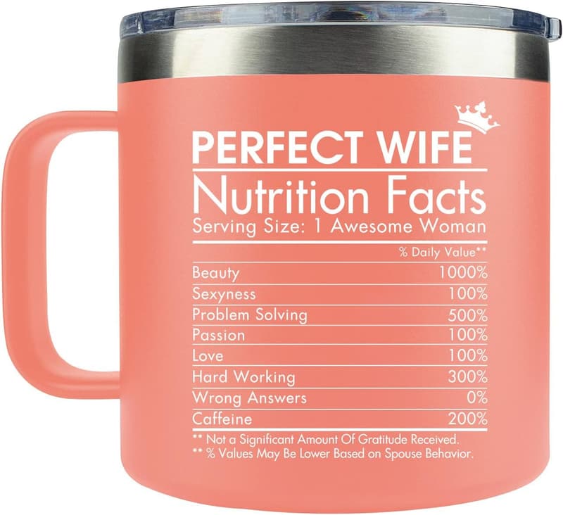Valentine's Gift for Wife - 14oz Insulated Coffee Mug