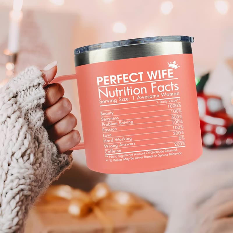 Valentine's Gift for Wife - 14oz Insulated Coffee Mug
