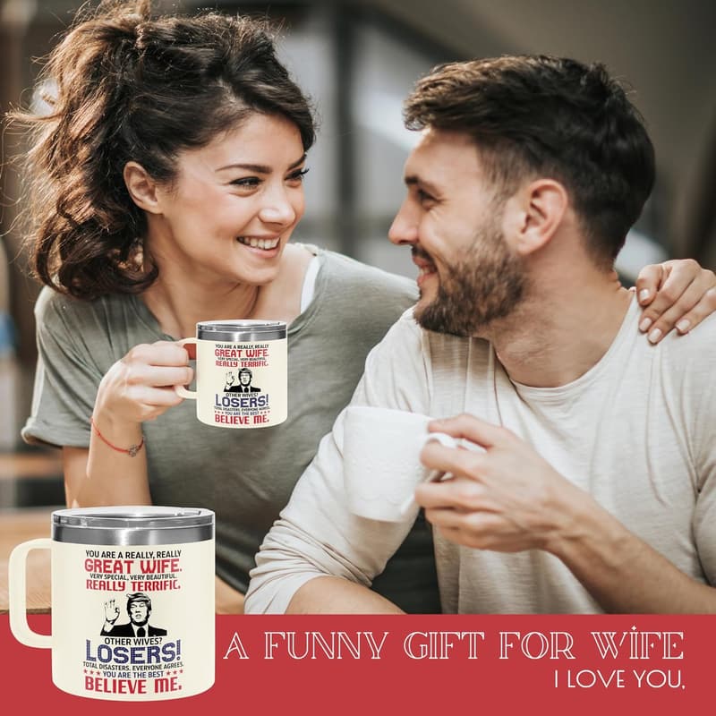 Wedding Anniversary Stainless Steel Coffee Mug for Her