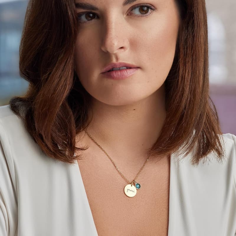 Custom Birthstone Name Necklace for Women - Ideal Mother's Day Gift