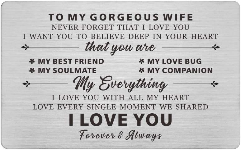 Mother's Day Card for Wife - I Love You Heartfelt Message